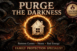 cast powerful healing spell, remove curse hex bad energy affecting your family