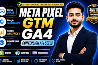 setup meta pixel, GTM, ga4 and conversion API