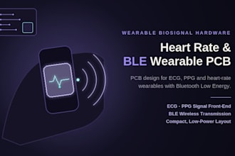 design ble pcb for ecg, ppg and heart rate wearable devices
