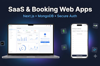 build a saas web app or booking platform with nextjs and mongodb