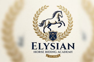 design an elite horse riding academy logo