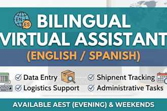 be your bilingual virtual assistant for data entry and logistics
