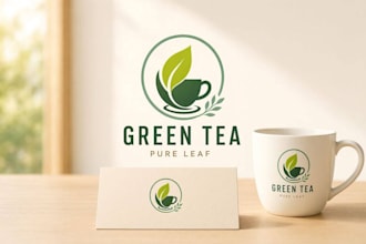 create awesome and gorgeous green tea logo design