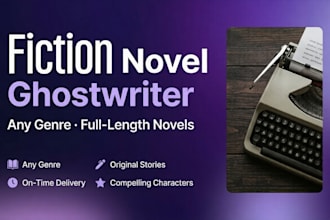 ghostwrite your fiction novel in any genre