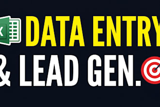 excel data entry, cleanup , CRM data formatting