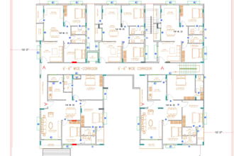 create professional autocad 2d drawings, floor plans, drafting