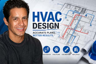 draw hvac plans, duct design, hvac cad drafting in autocad revit mep layout cads
