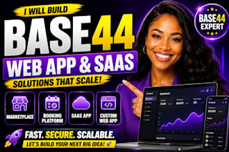 build base44 web app, base44 marketplace, booking platform, saas base44 expert