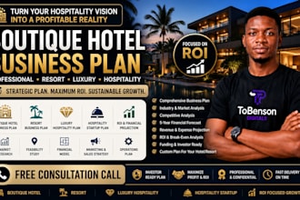 boutique hotel professional resort luxury hospitality startup business plan ROI