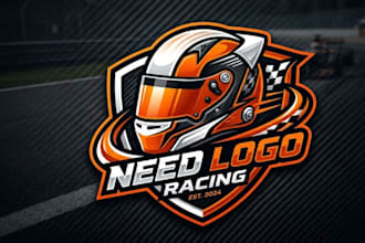 design a racing helmet logo for brands