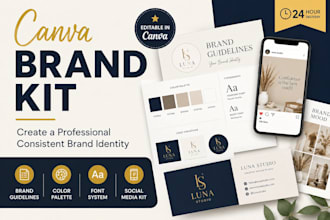 create canva brand kit, brand guidelines and visual identity