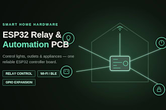 design esp32 smart home relay and automation controller pcb