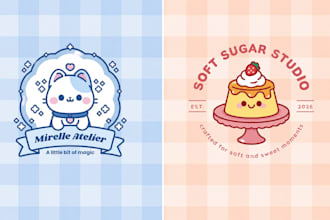 design a cute and simple kawaii logo for your business