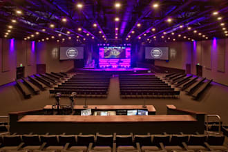 design modern church interior, exterior, sanctuary, stage and 3d modeling