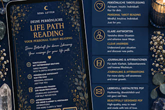 provide a personalized life path tarot reading with PDF