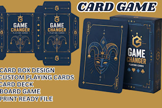 do custom playing card game design board game card box mockup card game artist