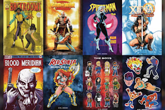 create custom comic style illustrations