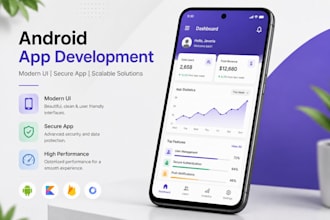 develop a professional android app with modern UI