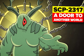 illustrate a horror youtube thumbnail for you