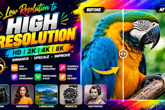 upscale, enhance, and increase image resolution professionally