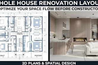design interior space plans and layouts for your whole house renovation