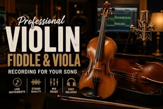 record professional violin fiddle and viola for your song