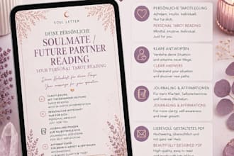 provide a personalized soulmate tarot reading with PDF