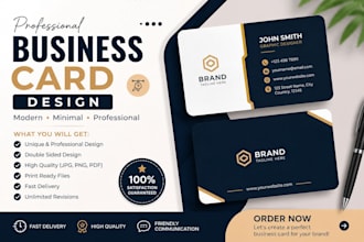 create a professional double sided business card design