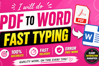 convert PDF, image or handwritten notes into word typing
