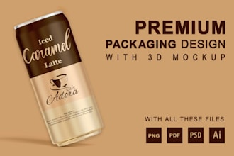 design modern coffee shop and bakery packaging branding