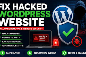 fix wordpress malware, secure website and remove blacklist