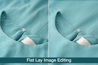 do flat lay and ghost mannequin photo editing for clothing brands