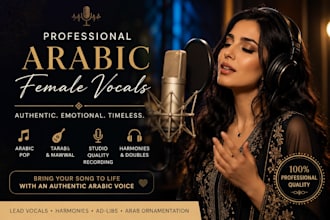 sing and produce egypt custom arabic song as a female singer and vocalist