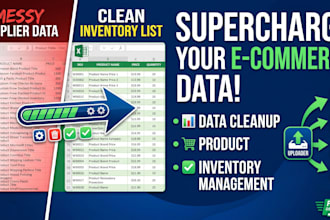 do ecommerce data entry, product upload and excel inventory management