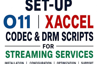 set up o11, xaccel codec, and drm scripts for streaming services
