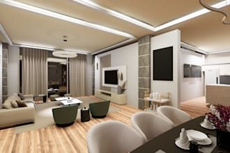 create photo realistic living room visualizations