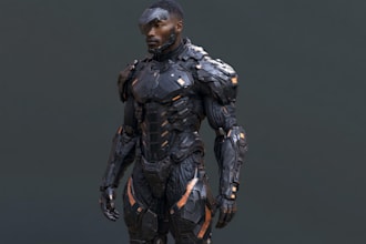 design gritty sci fi characters and illustration art