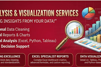 do expert data analytics, data cleaning and excel analysis