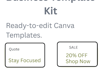 design a premium canva business template kit