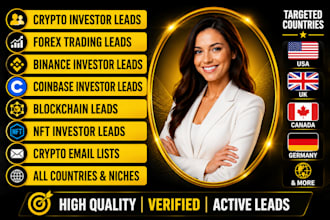 provide 10k fresh crypto leads, forex leads, nft and blockchain investor leads