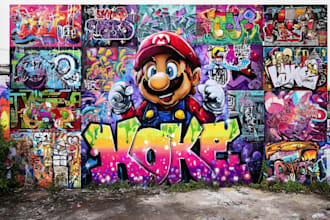 design graffiti designs, murals and wall arts