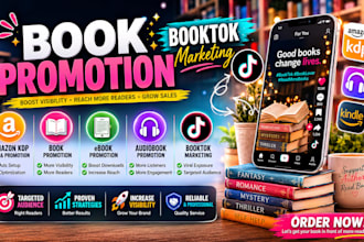 promote your book, ebook, audiobook, and amazon KDP with booktok marketing