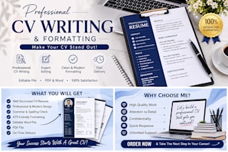 write, edit and professionally format your CV and resume