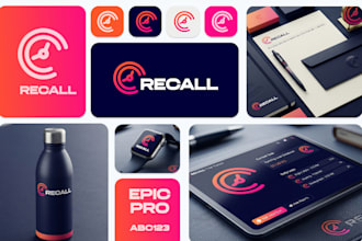 design branding, brand identity, logo with brand style guide and brand kit