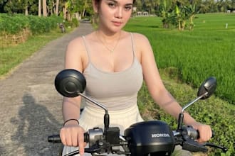 be create realistic fashion photo model image