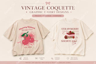design vintage coquette graphic t shirt designs
