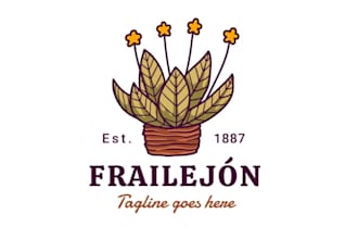 do beautiful flower pot elegant florist beauty business logo