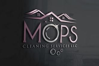 design minimalist cleaning service logo