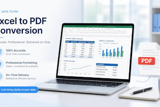 fast PDF to excel conversion  and data cleaning
