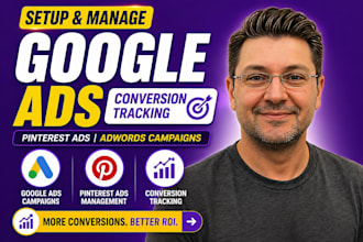 setup and manage google ads conversion tracking pinterest ads adwords campaigns